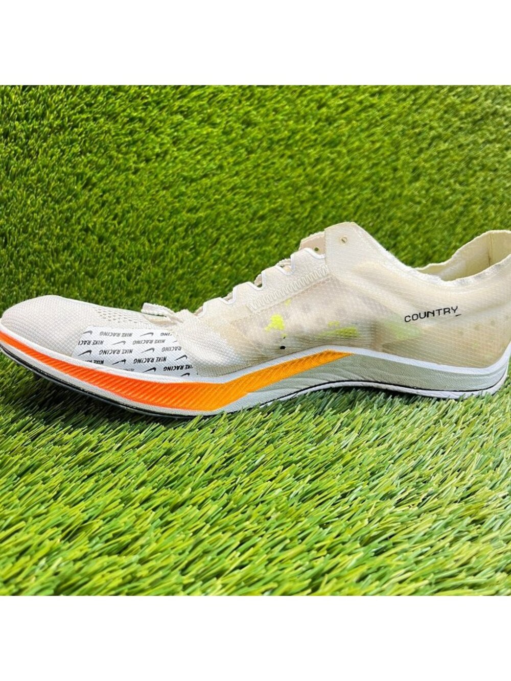 Nike ZoomX Dragonfly XC Mens Size 11.5 White Orange Running Track & Field Spikes - Picture 6 of 14
